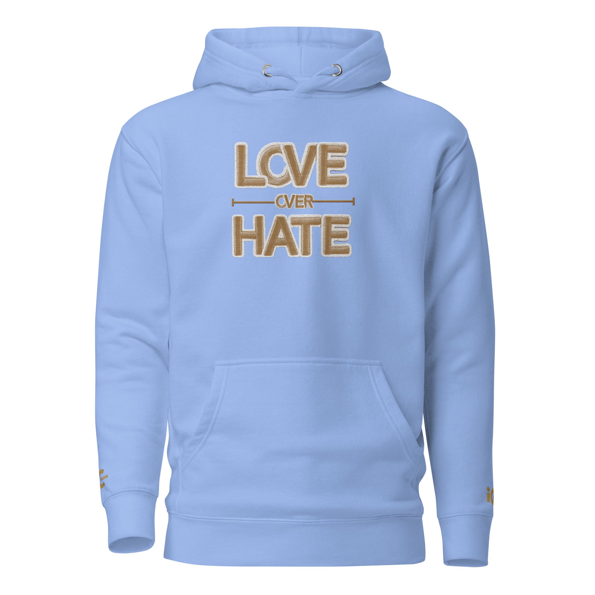 Love over Hate Embroidered Motivational, Intentional Hoodie, Sweater, iChoose apparel 