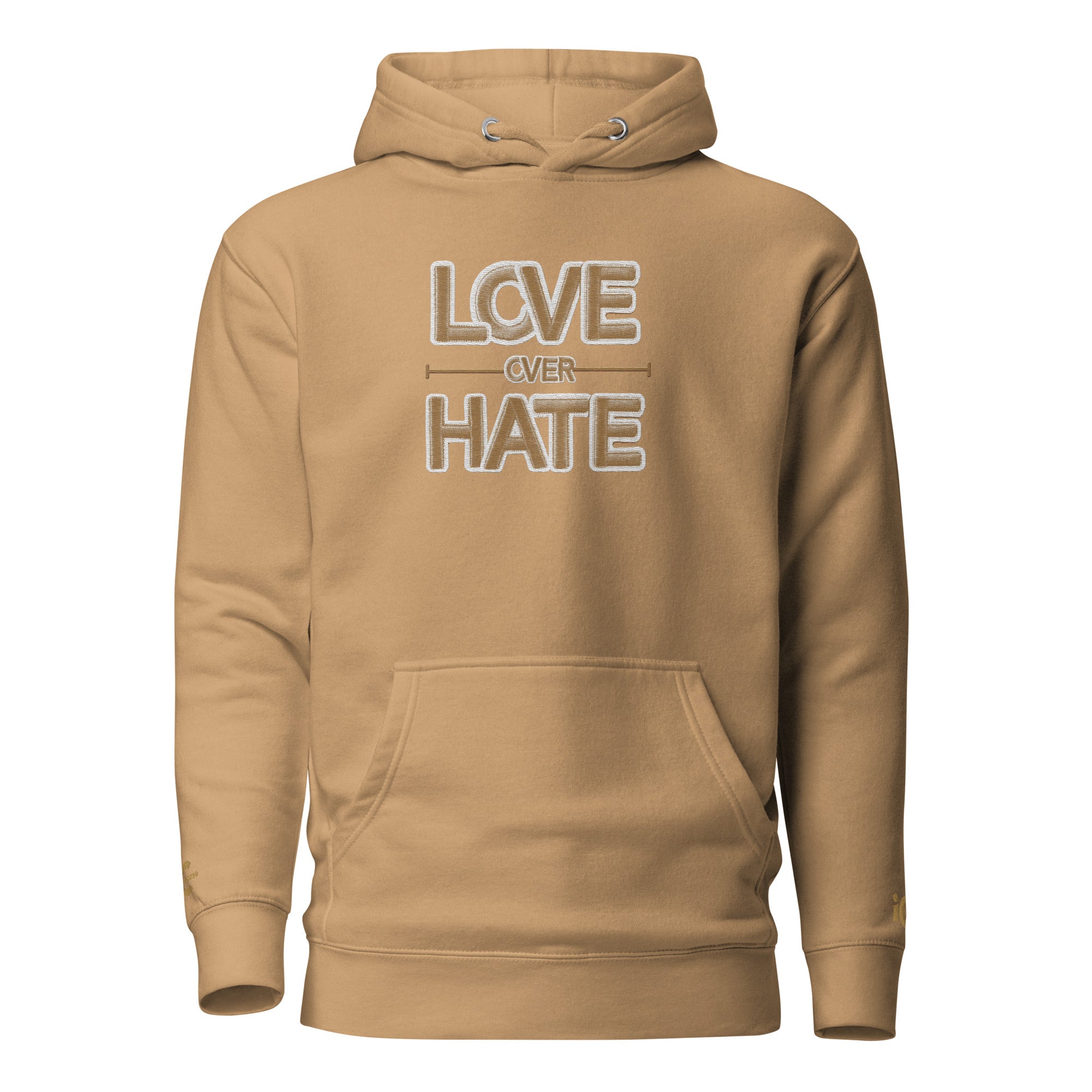 Love over Hate Embroidered Motivational, Intentional Hoodie, Sweater, iChoose apparel 
