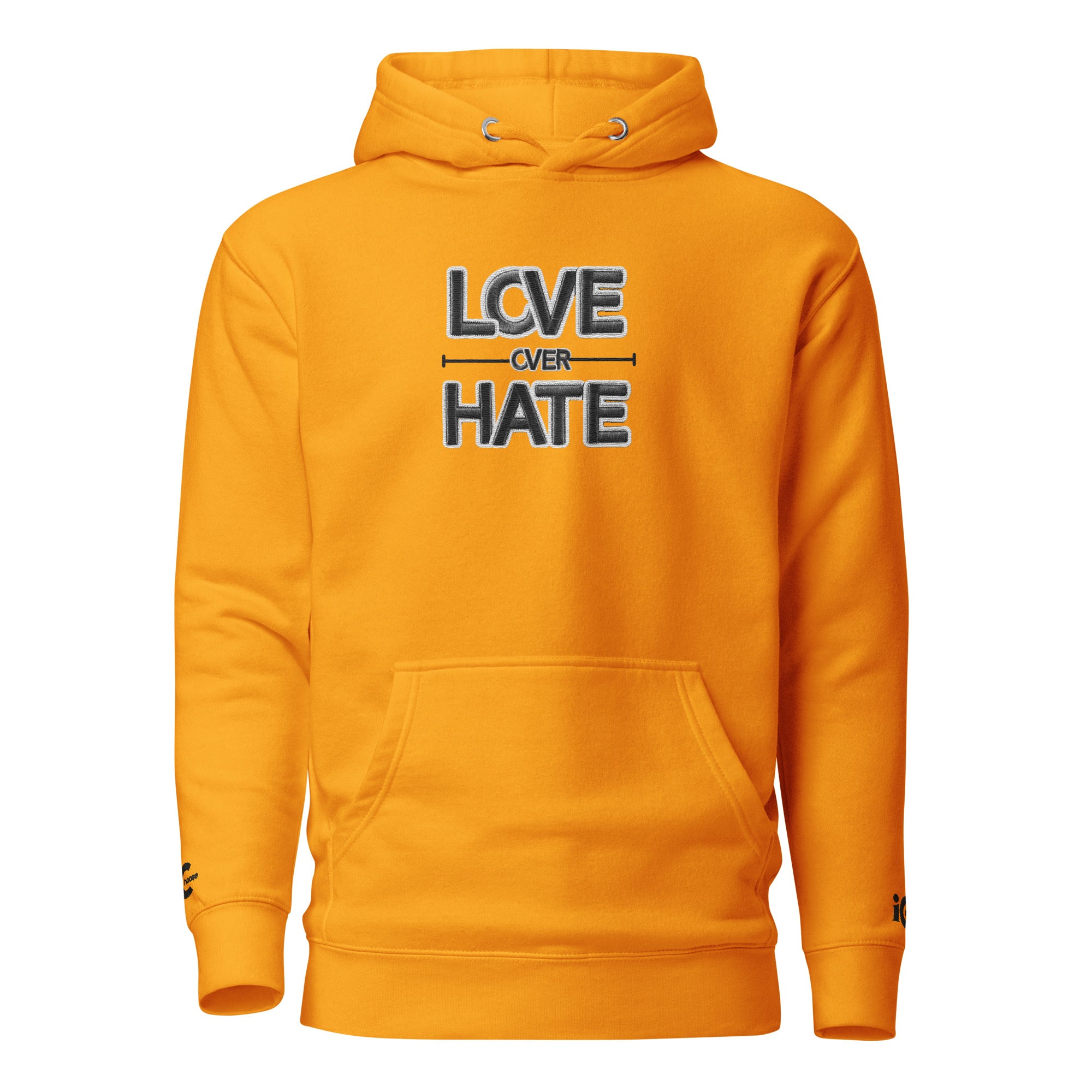 Love over Hate Team Gold Motivational, Intentional Hoodie, Sweater, iChoose apparel 