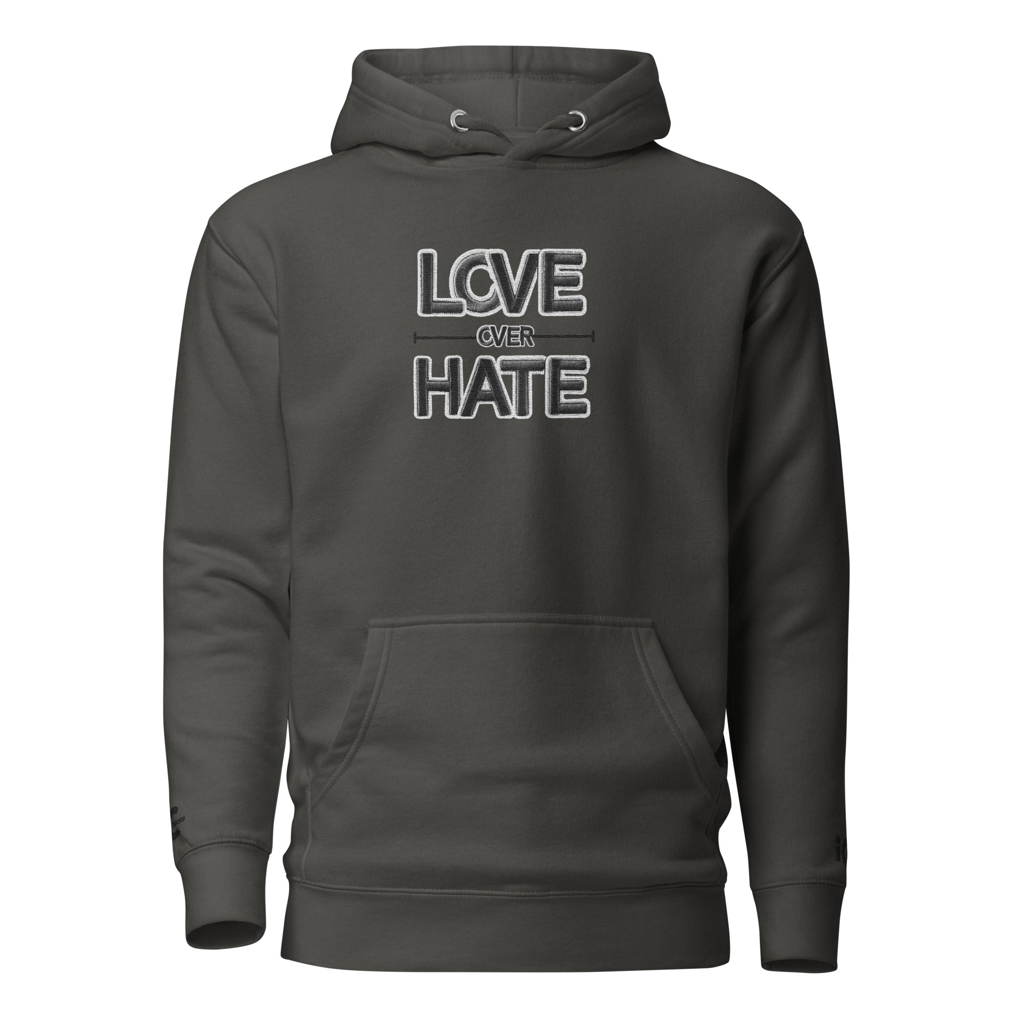 Love over Hate Vintage Black Motivational -Intentional Hoodie, Sweater, iChoose apparel 
