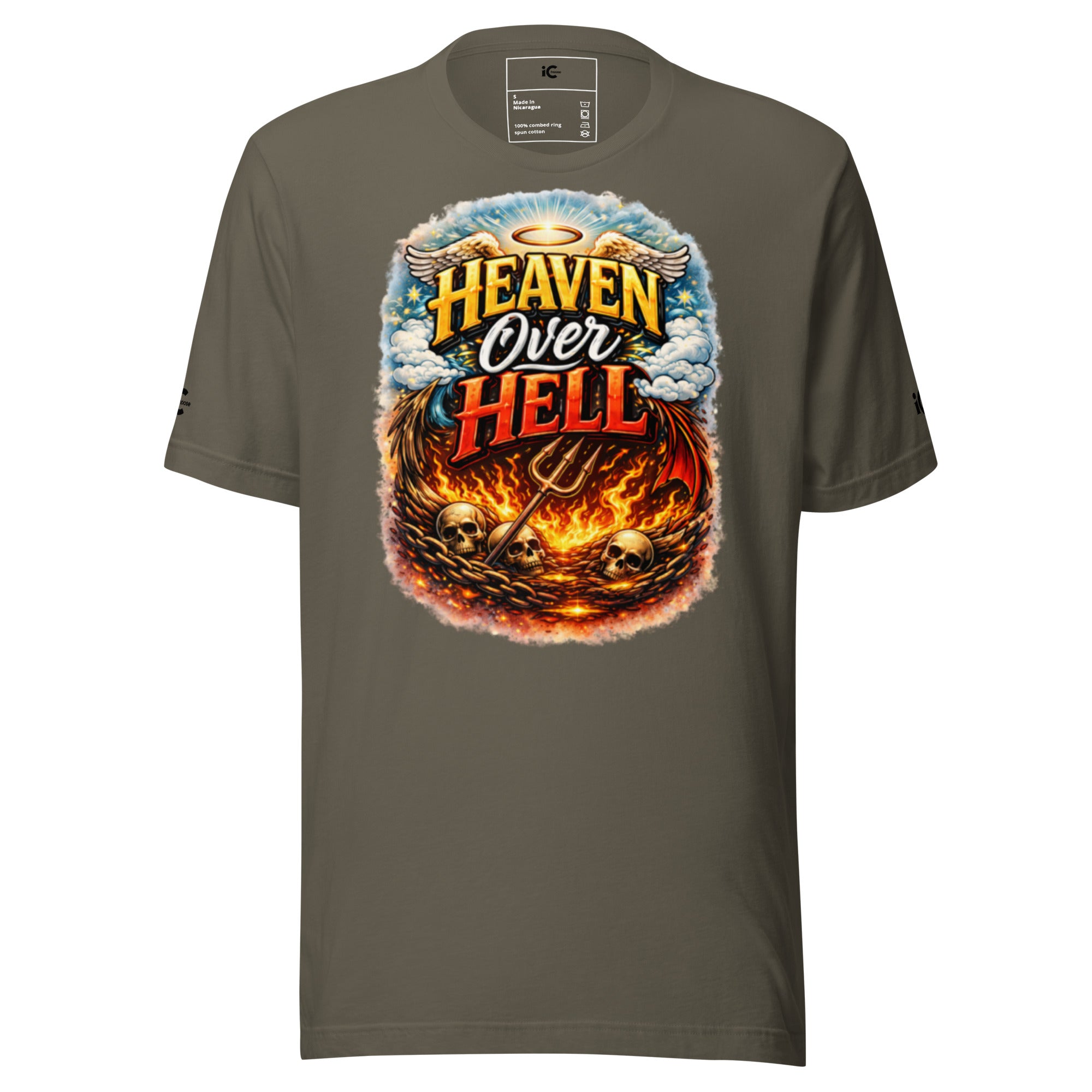 Heaven over Hell Graphic t-shirt Motivational, Intentional Hoodie, Sweater, iChoose apparel 