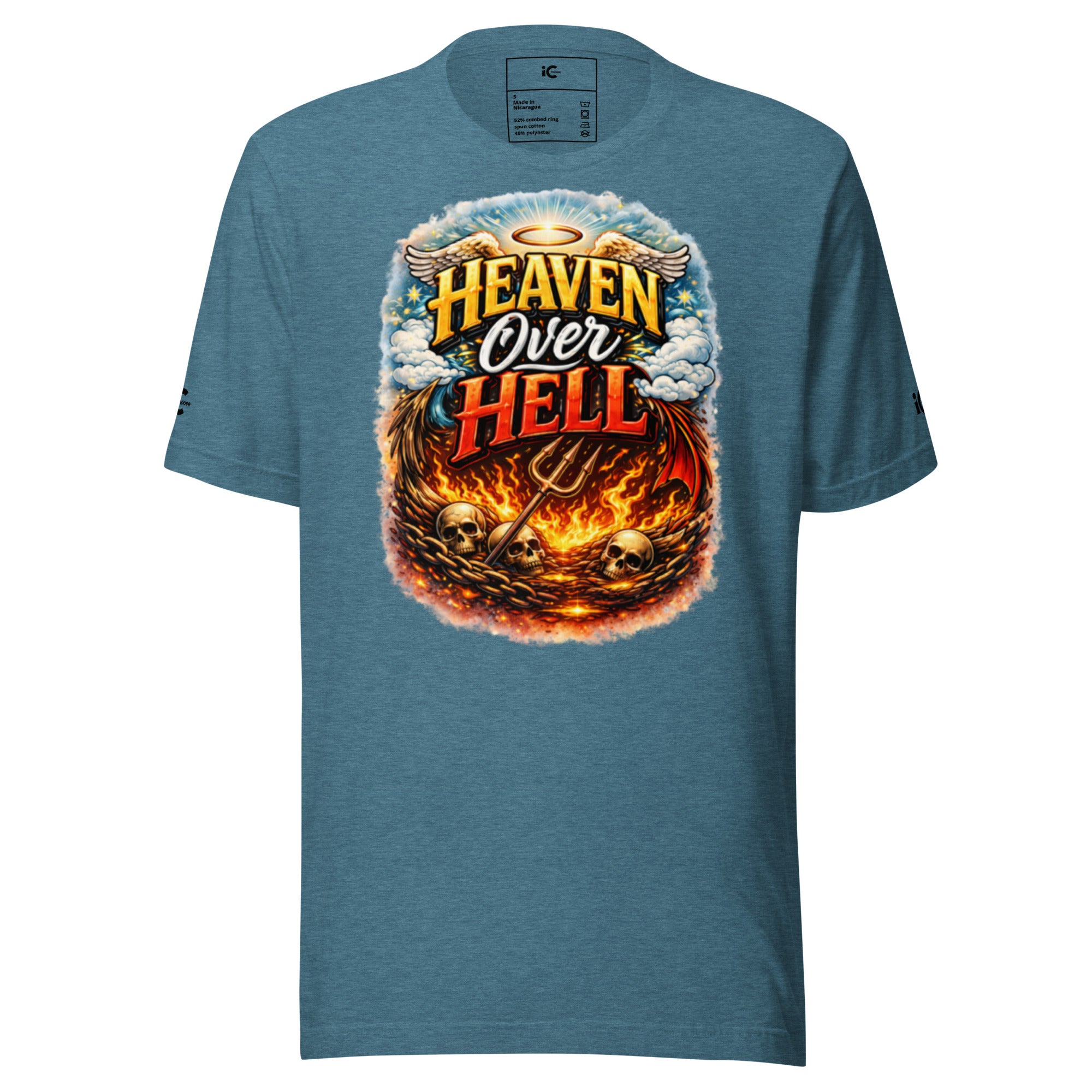Heaven over Hell Graphic t-shirt Motivational, Intentional Hoodie, Sweater, iChoose apparel 