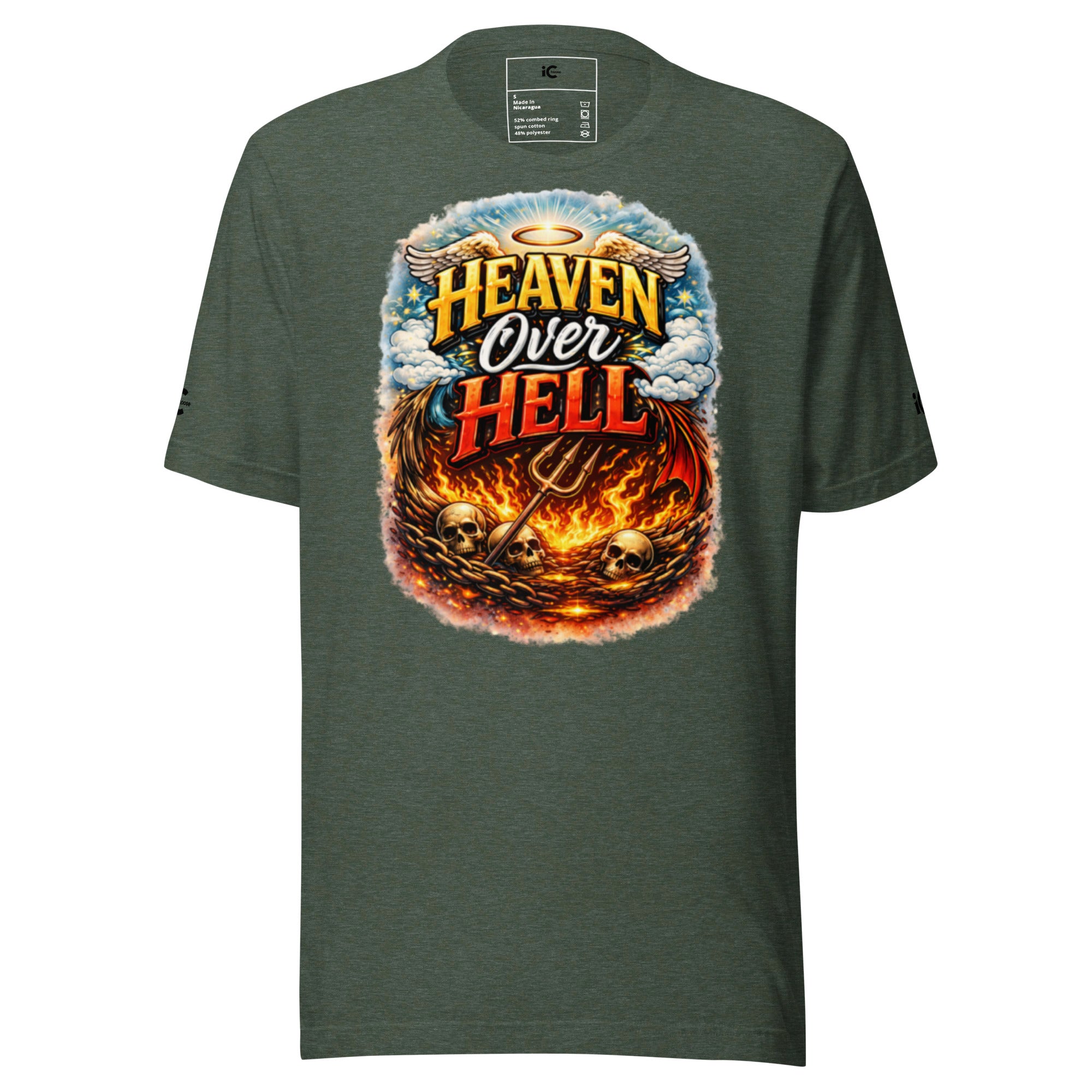 Heaven over Hell Graphic t-shirt Motivational, Intentional Hoodie, Sweater, iChoose apparel 