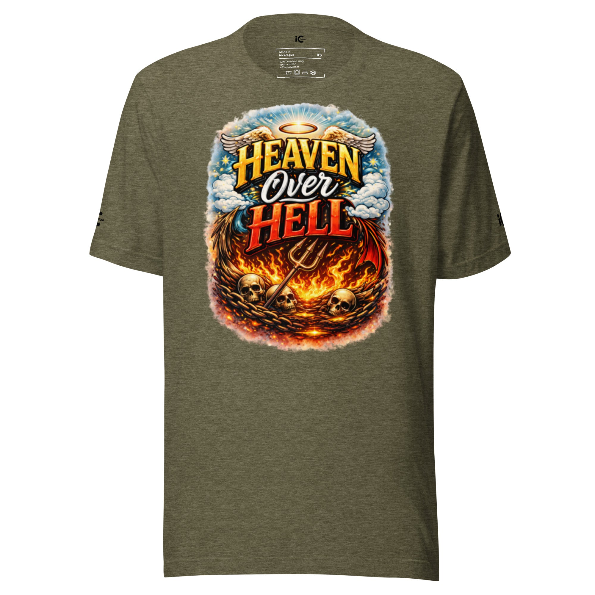 Heaven over Hell Graphic t-shirt Motivational, Intentional Hoodie, Sweater, iChoose apparel 